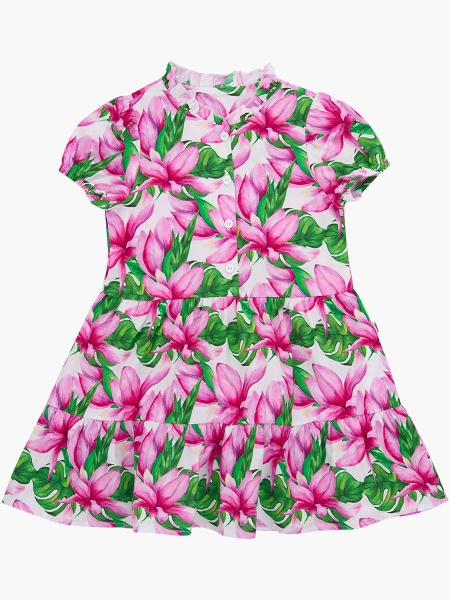 Платье для девочек Mini Maxi, модель 7626, цвет мультиколор - Платья для девочек с коротким рукавом