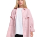 Рубашка для девочек Mini Maxi, модель 7983, цвет розовый/клетка