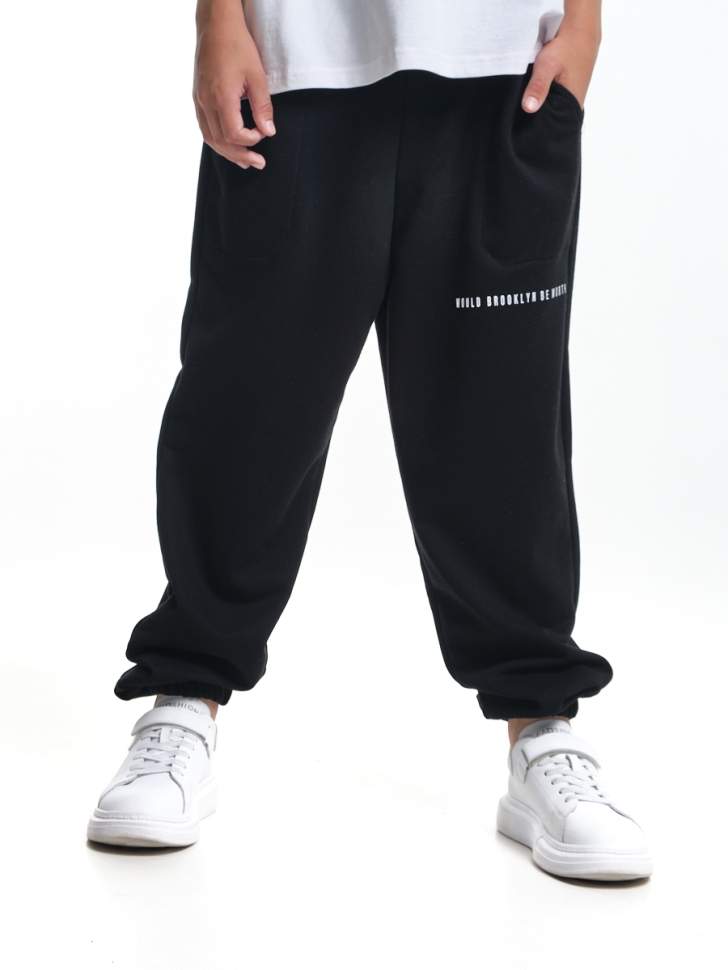 Джоггеры для мальчиков Mini Maxi, модель 7991, цвет черный - Брюки спортивные (джогеры)