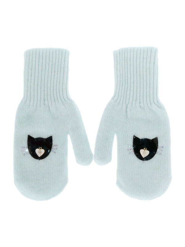 Варежки для девочки Татушка, Миалт бледно-голубой - Варежки