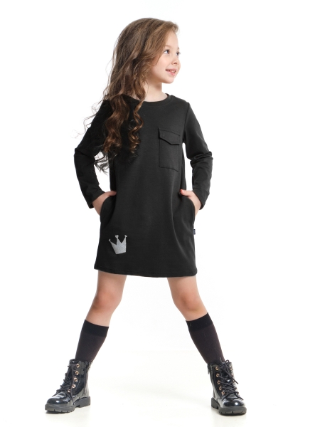 Платье для девочек Mini Maxi, модель 4308, цвет черный - Платья для девочек с длинным рукавом