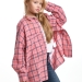 Рубашка для девочек Mini Maxi, модель 8013, цвет коралловый