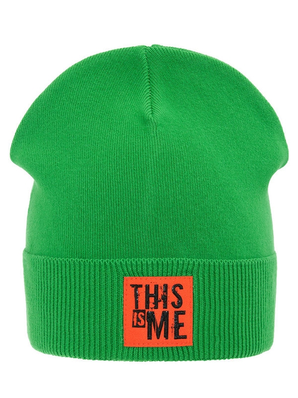 Шапка Это я, Миалт ярко-зеленый - Для девочек весна-осень