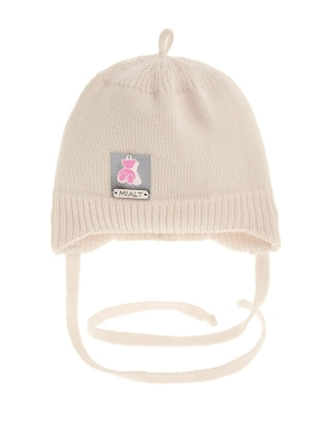 Шапка для девочки Щечка, Миалт светло-бежевый, весна-осень