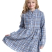 Платье для девочек Mini Maxi, модель 7862, цвет голубой/синий/клетка