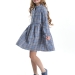 Платье для девочек Mini Maxi, модель 7862, цвет голубой/синий/клетка