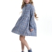 Платье для девочек Mini Maxi, модель 7862, цвет голубой/синий/клетка
