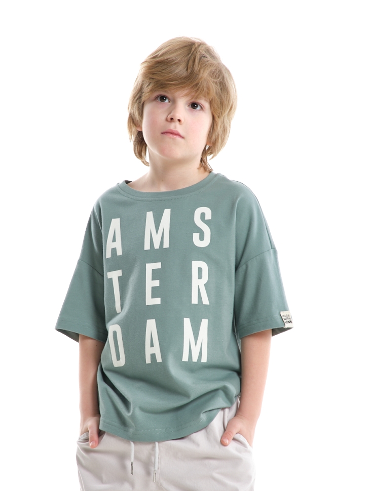 Футболка для мальчиков Mini Maxi, модель 7913, цвет оливковый - Футболки для мальчиков