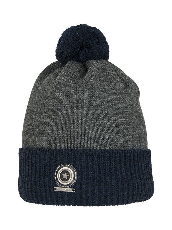 Шапка для мальчика Легенда, Миалт синий/меланж/темно-серый, зима - Шапки осень-зима