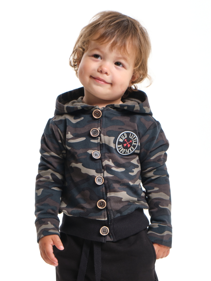 Толстовка для мальчиков Mini Maxi, модель 6677, цвет камуфляж - Толстовки, с воротом / капюшоном