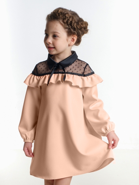 Платье для девочек Mini Maxi, модель 6900, цвет кремовый/розовый/черный - Платья коктельные / вечерние