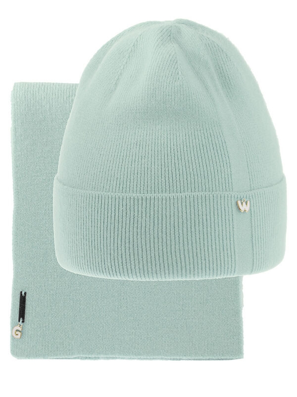 Комплект для девочки Водопад комплект, Миалт светло-оливковый, весна-осень - Комплект: шапочки и шарф