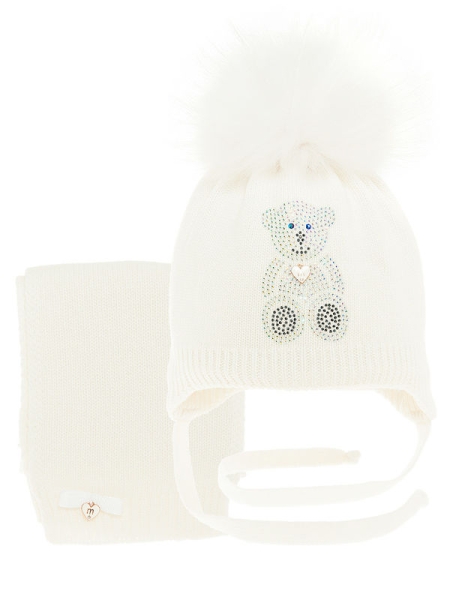 Комплект для девочки Бекки комплект, Миалт белый, зима - Комплекты: шапка и шарф