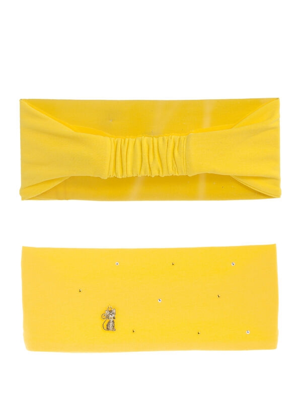 Повязка для девочки Голубоглазка, Миалт желтый, лето - Косынки детские