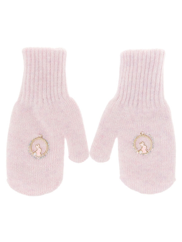 Варежки для девочки Трикси, Миалт грязно-розовый - Варежки