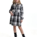 Платье для девочек Mini Maxi, модель 7862, цвет черный/белый/клетка