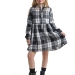 Платье для девочек Mini Maxi, модель 7862, цвет черный/белый/клетка