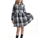 Платье для девочек Mini Maxi, модель 7862, цвет черный/белый/клетка