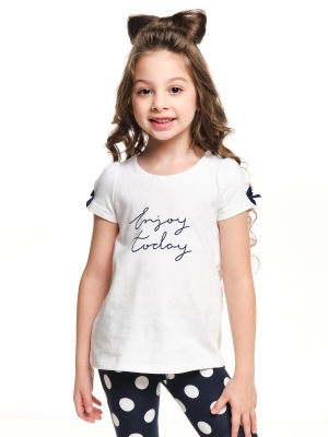 Футболка для девочек Mini Maxi, модель 1940, цвет белый