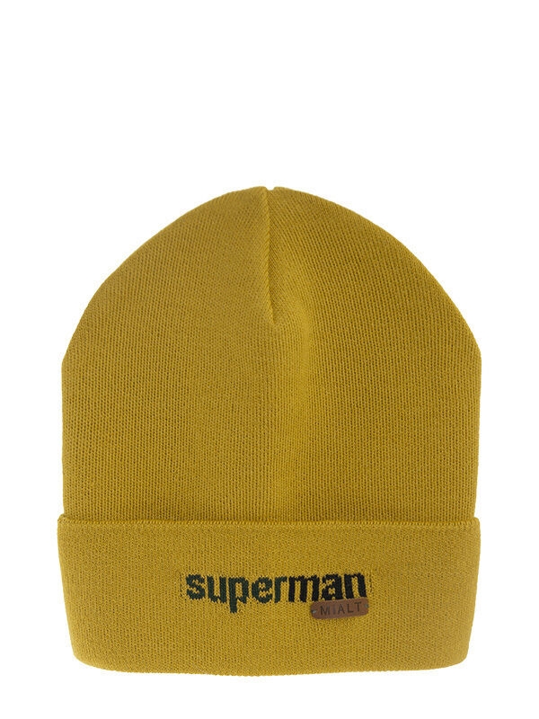 Шапка для мальчика Superman, Миалт горчица, весна-осень - Шапки весна-осень