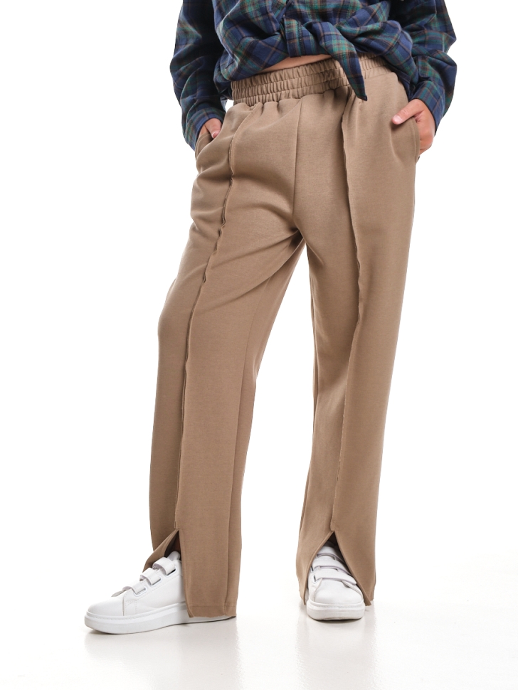 Брюки для девочек Mini Maxi, модель 337499, цвет хаки - Брюки свободные