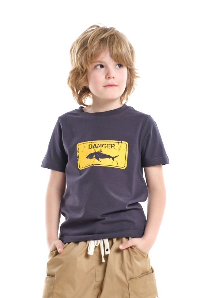 Футболка для мальчиков Mini Maxi, модель 1293, цвет антрацит - Футболки для мальчиков