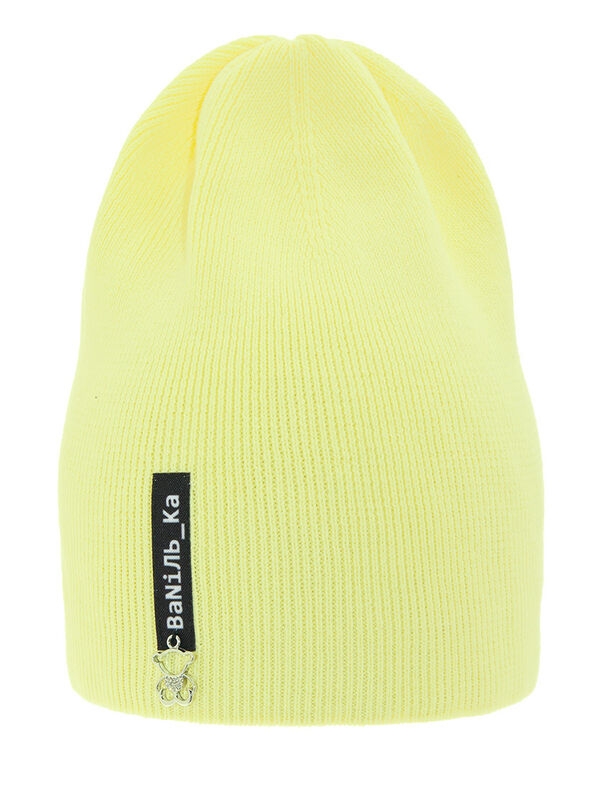 Шапка для девочки Шарлотка, Миалт бледно-желтый, весна-осень - Для девочек весна-осень