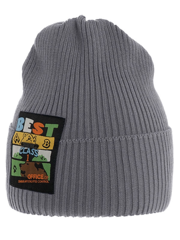 Шапка для мальчика Маугли, Миалт темно-серый, весна-осень - Шапки осень-зима