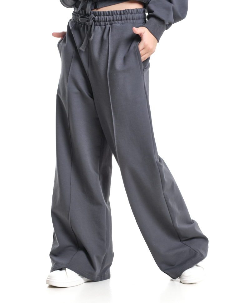 Брюки для девочек Mini Maxi, модель 7665, цвет графит - Брюки свободные