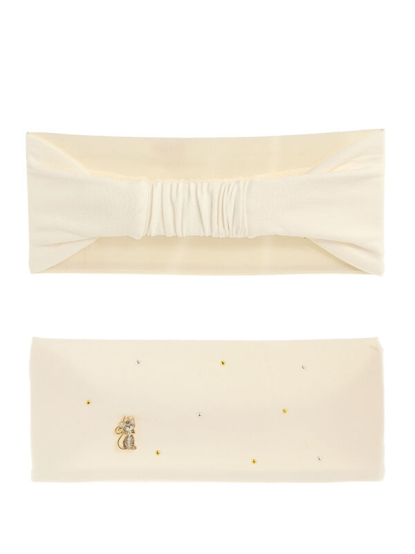 Повязка для девочки Голубоглазка, Миалт молочный, лето - Косынки детские