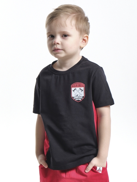 Футболка для мальчиков Mini Maxi, модель 6960, цвет черный/красный - Футболки для мальчиков