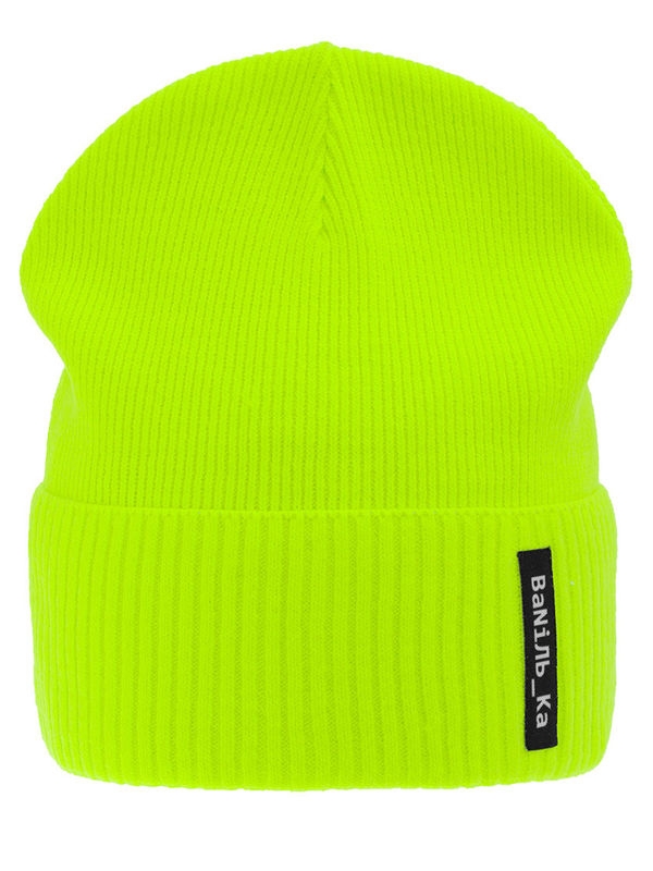 Шапка Ванилька, Миалт лимон/neon, весна-осень - Для девочек весна-осень