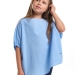 Блузка для девочек Mini Maxi, модель 7966, цвет голубой