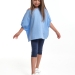 Блузка для девочек Mini Maxi, модель 7966, цвет голубой