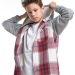 Рубашка для мальчиков Mini Maxi, модель 7982, цвет серый/бордовый/клетка