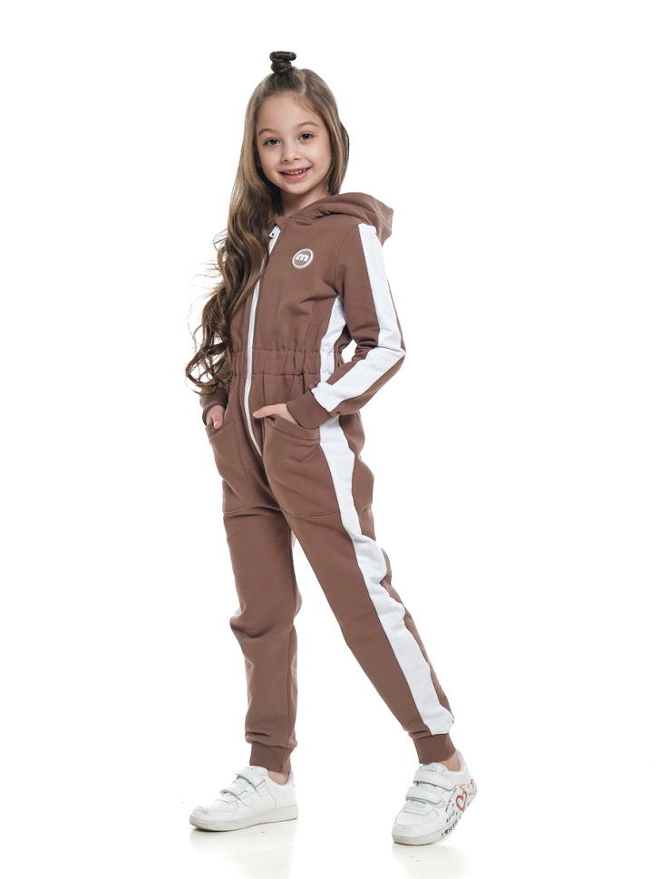 Комбинезон для девочек Mini Maxi, модель 7711, цвет коричневый - Комбинезоны спортивные
