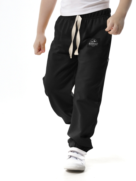Джоггеры для мальчиков Mini Maxi, модель 9816, цвет черный/бежевый - Брюки спортивные (джогеры)