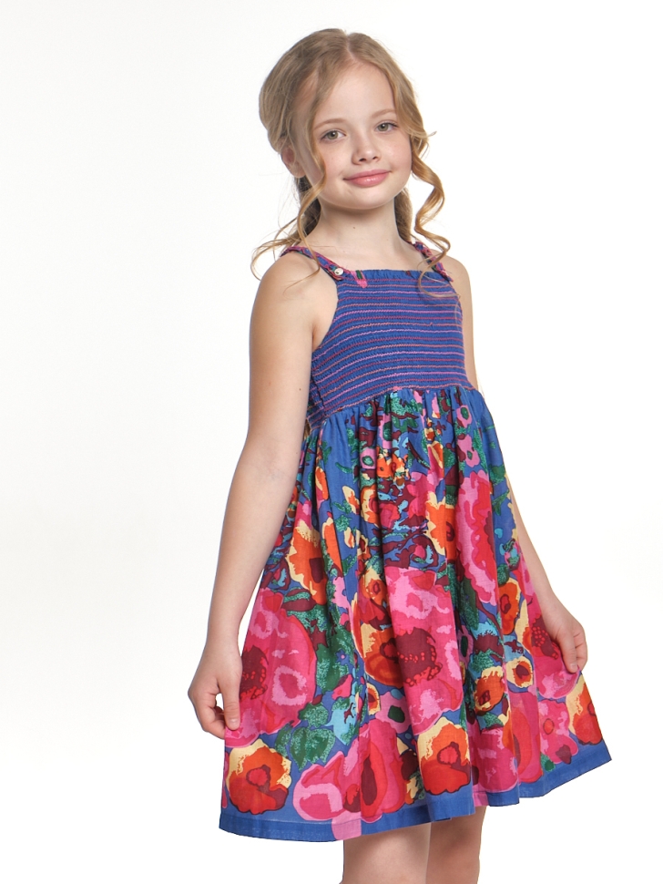 Сарафан для девочек Mini Maxi, модель 331209, цвет синий/красный - Сарафаны для девочек