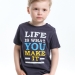 Футболка для мальчиков Mini Maxi, модель 4010, цвет антрацит