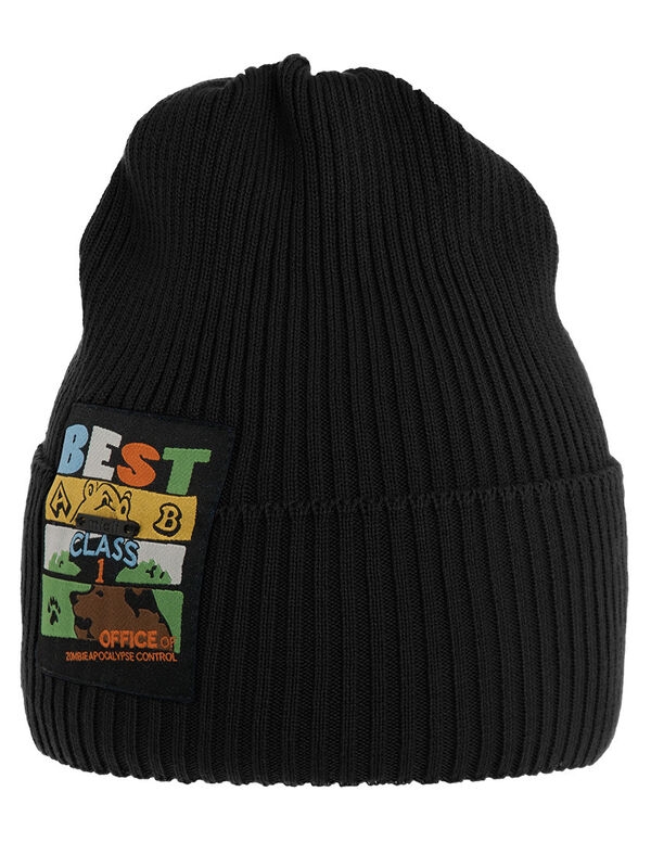 Шапка для мальчика Маугли, Миалт черный, весна-осень - Шапки осень-зима