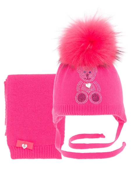 Комплект для девочки Бекки комплект, Миалт фуксия, зима - Комплекты: шапка и шарф