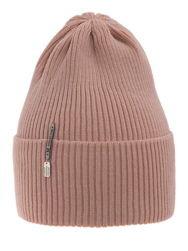 Шапка Общество, Миалт темно-пудровый, весна-осень - Шапочки молодежные