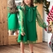 Платье для девочки нарядное БУШОН ST50, отделка фатин, цвет зеленый