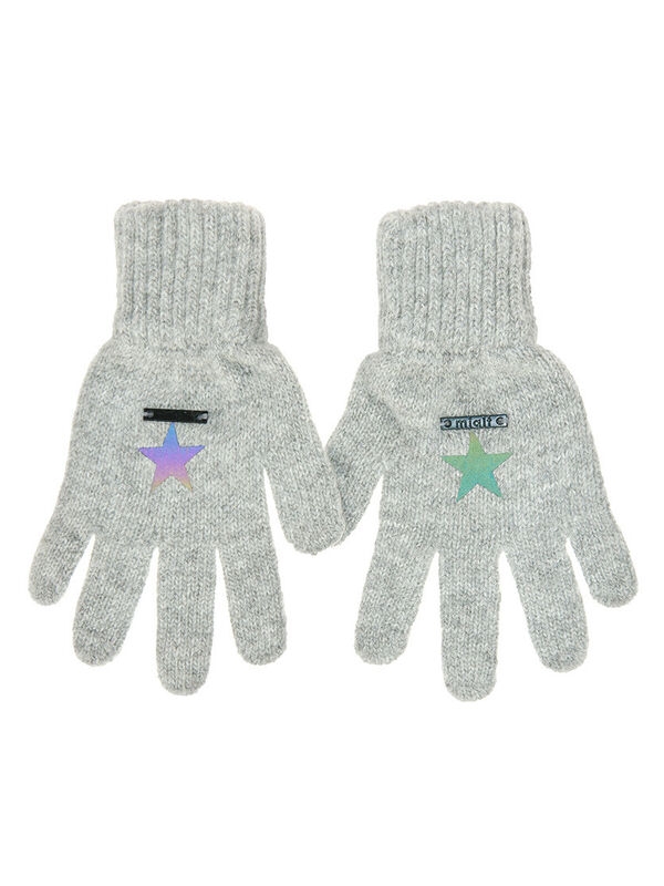 Перчатки для мальчика Альфа, Миалт светло-серый, весна-осень - Перчатки