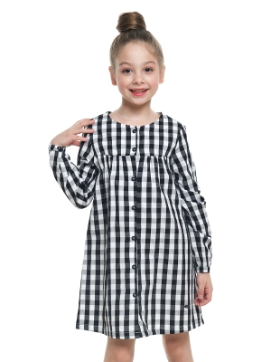 Платье для девочек Mini Maxi, модель 4857, цвет черный/белый/мультиколор