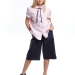 Блузка для девочек Mini Maxi, модель 5119, цвет розовый/синий
