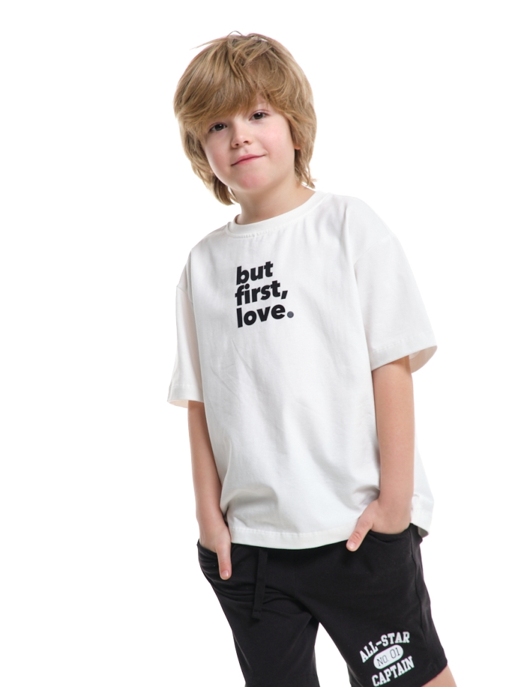 Футболка для мальчиков Mini Maxi, модель 9005, цвет молочный - Футболки для мальчиков