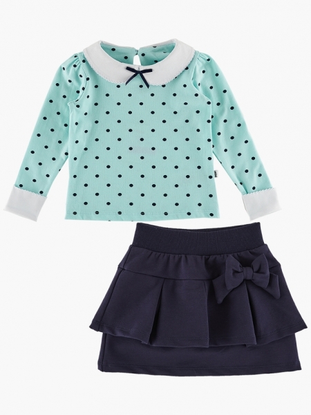 Комплект одежды для девочек Mini Maxi, модель 0994/0995, цвет бирюзовый - Комплекты летние