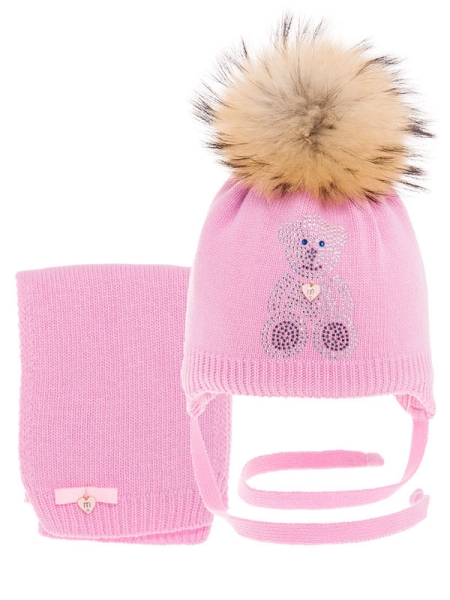Комплект для девочки Бекки комплект, Миалт ярко-розовый, зима - Комплекты: шапка и шарф