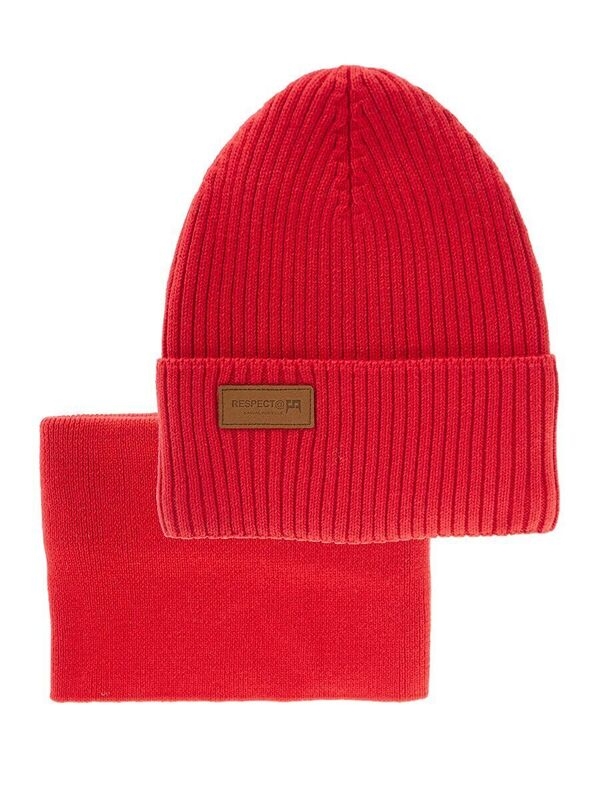 Комплект для мальчика Приоритет, Миалт темно-красный, весна-осень - Шапки весна-осень